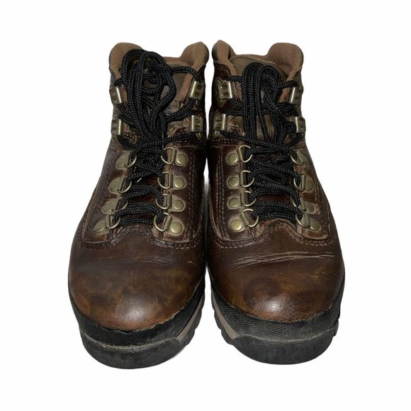 Timberland Brown Leather Hiking Boots Women's 6M - Picture 3 of 9